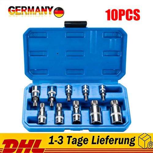 10tlg steckschlüssel 2 - steckschlüssel, 1/2