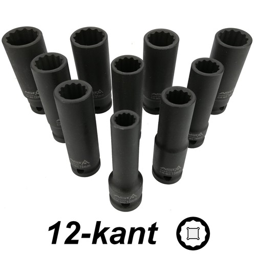 Kraft stecknuss tief kant - tief, 12-kant